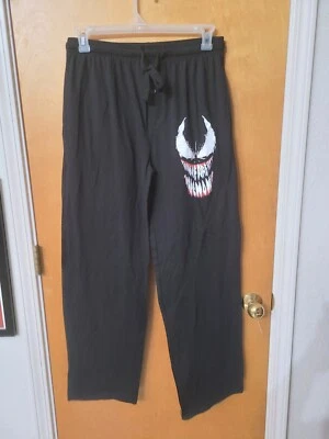 Marvel We Are Venom Graphic Print Black Sleep Lounge Pants, Unisex Medium, NEW - Image 1 of 4