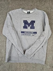Nike Michigan Wolverines Lacrosse Rundhalsausschnitt Pullover Herren Large grau - Bild 1 von 13