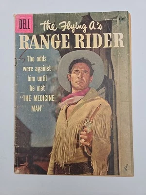 The Flying A's Range Rider #17 Dell Comics 1957 vintage TV Western Comic Book Foto 1 de 4
