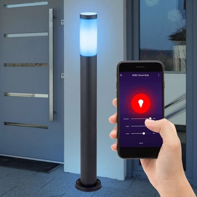 Außenleuchte Wandlampe Wegeleuchte Smart LED Farbwechsel Google Alexa Steckdose - Bild 1 von 3