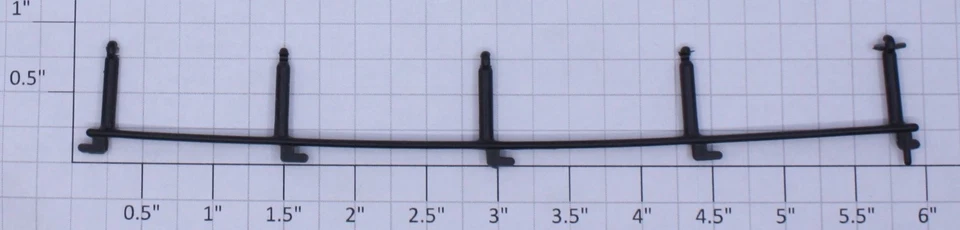 Lionel 8030-30 Left Hand Plastic Hand Rail  (10) - Image 1 of 1