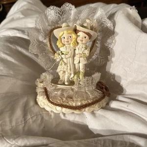 1985 Wilton Western Cowgirl Cowboy Couple Wedding Cake topper - Picture 1 of 10