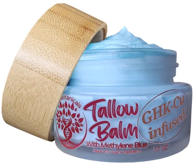 Anti-aging GHK-Cu Copper Peptide, Methylene Blue infused Whipped Tallow Balm - Image 1 of 4