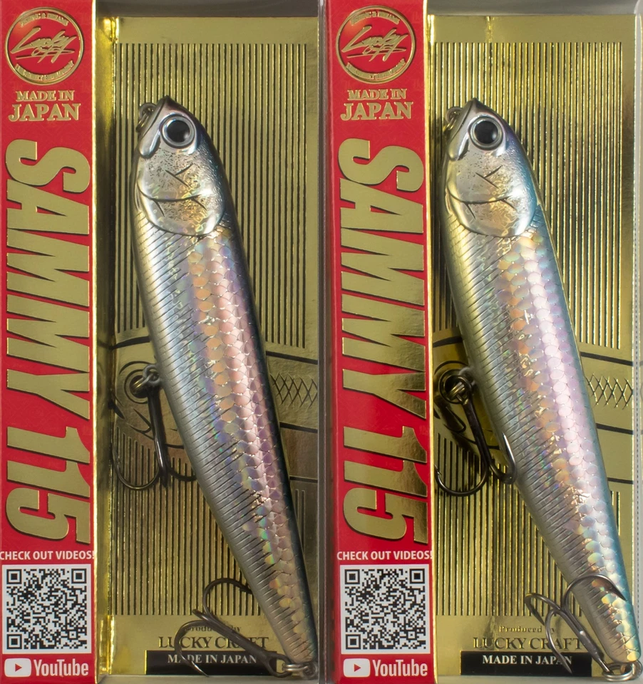 (LOTE DE 2) LUCKY CRAFT SAMMY 115 F 4.5" 5/8OZ SM115-270 MS AMERICAN SHAD E4253 Foto 1 de 3