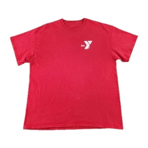 The YMCA Shirt Mens Large Red Lifeguard Swimming Instructor Nonprofit Adult A36 - Picture 1 of 10