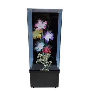 Vintage Fiber Optic Flower Lamp with Pegasus Unicorn Color Changing Music VIDEO - Picture 1 of 19