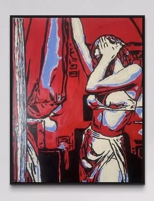 Daniel Pultorak Rendezvous 2024 Kunst signiert gerahmt Öl Malerei Abstrakt Art - Bild 1 von 4