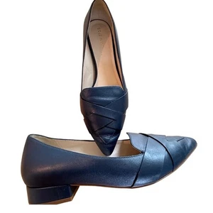 Cole Haan Leather Loafers Pointed Toe Dress Shoes Blue Size 7.5B - Picture 1 of 6