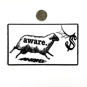 VINTAGE INDECLINE AWARE STICKER - Shepard Fairey Revok MSK Ron English Invader - Picture 1 of 1