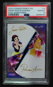 🌟 SNOW WHITE / AURORA - 2023 Cosmos Disney 100 DUAL SIGNATURE /25 - PSA 10 - Picture 1 of 2