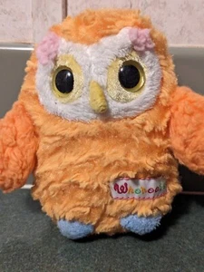 Aurora World Plush Owl Orange Whohoots Sounds Work Stuffed Toy With Tags - Picture 1 of 8