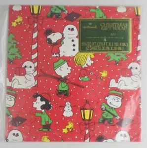 Confezione regalo di Natale vintage inutilizzata Hallmark Peanuts Snoopy Charlie Brown Lucy - Foto 1 di 4
