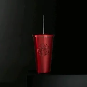 Starbucks Stainless Steel Cold Cup Red 16 fl oz NEW Comes in Red 2015 Gift Box - Picture 1 of 1