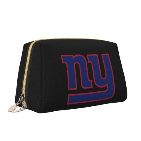 New York Giants Portable Cosmetic Bag Leather Makeup Bag Mini Storage Bag Cover