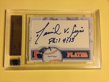 2012 Famous Fabrics Ink Big Apple Baseball David Segui Cut Autograph #1/1