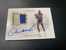 2018-19 Panini Flawless /10 Gold Cedric Maxwell #PA-CMX Patch Auto