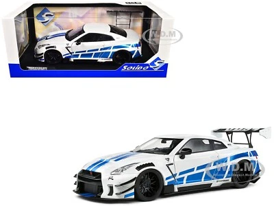 2024 NISSAN GT-R (R35) RHD LIBERTY WALK 2.0 WHITE 1/18 MODEL BY SOLIDO S1805816 - Image 1 of 4