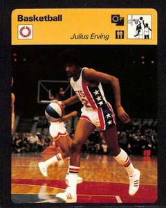 1977 Sportscaster #315 Julius Erving HOF Series 3 Basketball NM D87051 - Picture 1 of 2