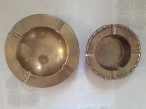 Ceniceros de latón vintage de 8"" y 6"" diámetros - Imagen 1 de 1