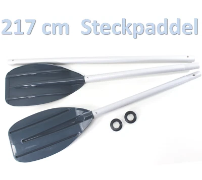 SUP Doppelpaddel Schaft teilbar Paddel Steckpaddel Kajak Kayak Badeboot ALU 3er