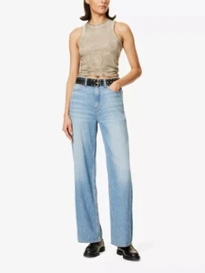 Rag And Bone Logan Wide Leg Mid Rise Jeans W25 - Picture 1 of 12