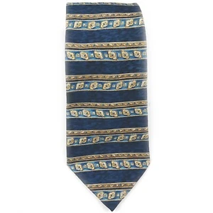 Corbata de poliéster floral dorado azul Ketch 4 x 60 - Imagen 1 de 4