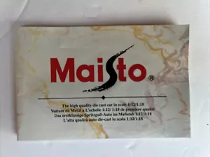 1990’s MAISTO CATALOG OF MODEL CARS 1:12/1:18 BOOKLET - Picture 1 of 6