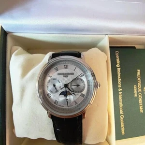 Frederique Constant Mondphase Quarz Herrenuhr 35mm 1,37in funktioniert - Bild 1 von 16
