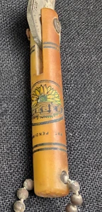 VINTAGE WEBER CHEVROLET INDIANOLA MISSISSIPPI KEY CHAIN PAT. PENDING GM B&S KEY - Picture 1 of 9