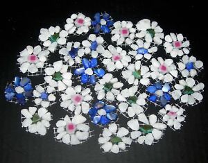 Small & Large Colorful Flowers, Variations, Broken China Mosaic Tiles