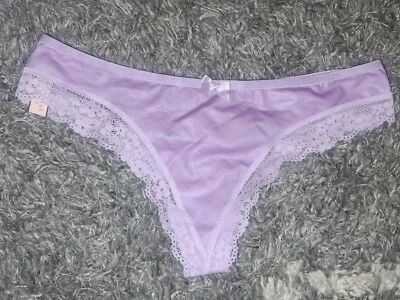 Vs Muy sexy Braga de tanga de tiras de cuero sintético BK NUEVO TALLA PEQUEÑA Lavanda  Foto 1 de 2