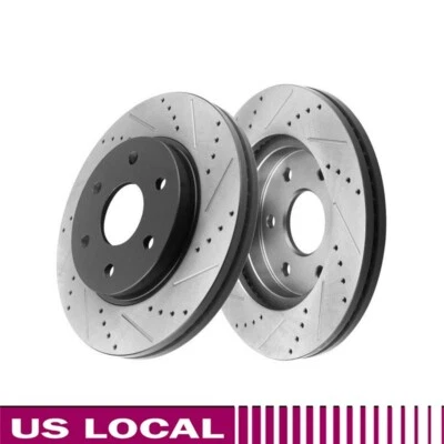 Juego de 2 rotores de freno traseros para Chevrolet Traverse 2009 2010 2011-2017 con 6 tacos Foto 1 de 4