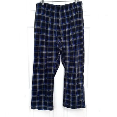 Pantalones de pijama de franela Nautica para hombre grandes azul marino blanco bolsillos a cuadros salón Foto 1 de 4