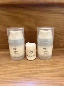 Boots No7 Beautiful Skin Hot Cloth Cleanser 50ml x2 with Muslin Face Cloth New - Picture 1 of 3