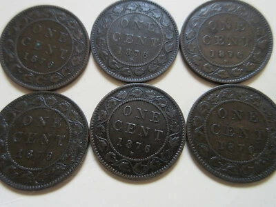 1876 Canada Large Cent Coin. Victoria Penny 1p 1c (RB01) - Image 1 of 4