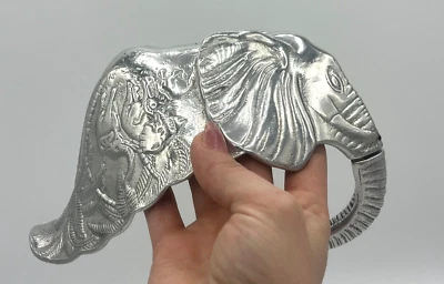 Barco de molho Arthur Court elefante molho com bandeja alumínio 1989 vintage raro - Imagem 1 de 4