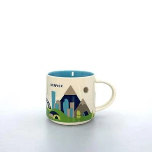 Starbucks Denver YOU ARE HERE Coffee Mug 14oz Pre-Owned Collectible White/Blue - Picture 1 of 8