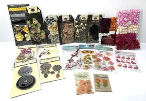 Mixed Flowers for Scrapbooking Embellishments Lot of 18 Recollections Jolees.... - Picture 1 of 10