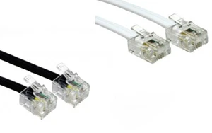Câble de téléphone routeur ADSL RJ11 pour lot de téléphones haut débit BT/SKY/PlusNet - Photo 1/19