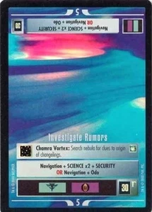 Star Trek CCG Reflections Investigate Rumors Very Rare Foil VRF - Picture 1 of 1