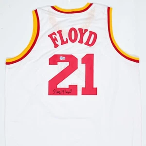 Sleepy Floyd Autographed White Pro Style Jersey- Beckett W Hologram *Black - Picture 1 of 12