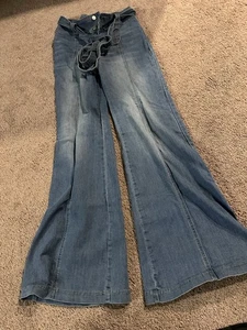 Jeans Flying Tomatoes para mujer estilo lavado claro talla grande - Imagen 1 de 9