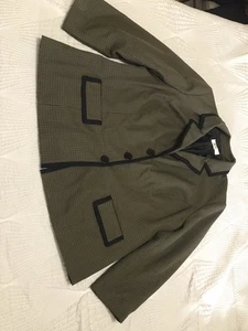 Le Suit Olive Plaid 3 Button Blazer 20W Lined Single Breast Preppy Women - Picture 1 of 10