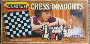 Vintage - Spear's Games - Chess & Draughts Game - Picture 1 of 5