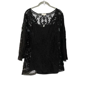 Camicetta contadina Adiva 1x pizzo nero uncinetto dark romance capricciosa fata boho - Foto 1 di 6