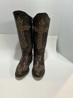 Hermosas botas vaqueras de cuero para mujer talla 7  Foto 1 de 4