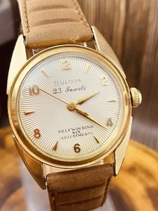 Reloj Bulova Vintage Hombre Cuerda Automática Seis Ajustes Tono Dorado 23 Joyas #8354 - Imagen 1 de 23