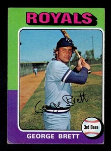 1975 Topps Baseballkarte #228 George Brett RC HOF Kansas City Royals *falscher Schnitt* Sehr guter Zustand - Bild 1 von 2