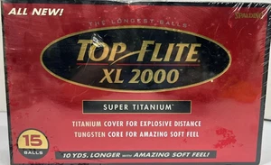 VTG Top Flite XL 2000 Super Titanium 15 Golf Balls Brand New Factory Sealed - Picture 1 of 2