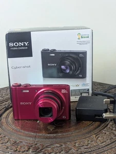 Sony Cyber-shot DSC-WX300 18.2MP Digital Camera Pink Red Boxed Great Condition  - Picture 1 of 21